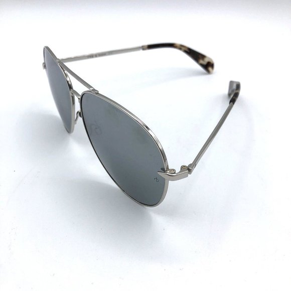 RAG & BONE Aviator RNB1006/S Silver Metal Frame Gray Mirror Lens Sunglasses - Picture 2 of 10